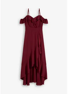 Robe encolure Bardot à volants, bonprix