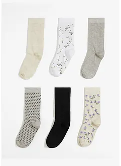 Lot de 6 paires de chaussettes coton, bonprix