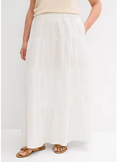 Jupe longue rayée, 100% coton, bonprix