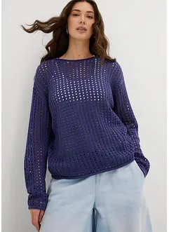 Pull en maille ajourée, bonprix