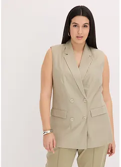 Blazer sans manches en lin mélangé, bonprix