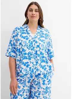 Blouse manches courtes en viscose mélangée douce, bonprix