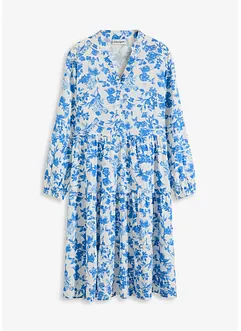 Robe à col Henley en viscose fluide, bonprix
