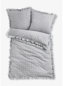 Parure de lit avec finitions volantées, bonprix