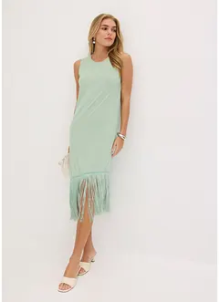 Robe en jersey à franges, bonprix