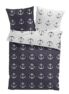 Parure de lit réversible motif ancres, bonprix