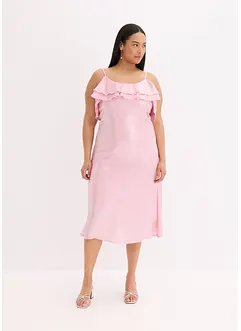 Robe à fines bretelles et volants, bonprix