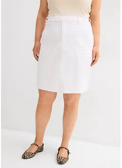 Jupe en jean, taille haute, extensible, bonprix