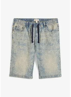 Bermuda taille élastiquée en léger denim, Slim, bonprix