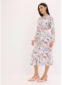 Robe-chemise imprimée en viscose fluide, bonprix