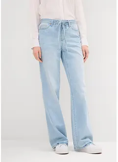 Jean large, taille mi-haute, ceinture, bonprix