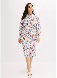 Robe-chemise imprimée en viscose fluide, bonprix