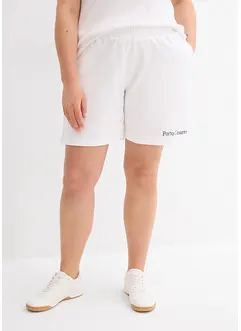 Short en molleton avec broderie, bonprix