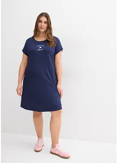 Robe en jersey viscose extensible avec broderie poitrine, bonprix