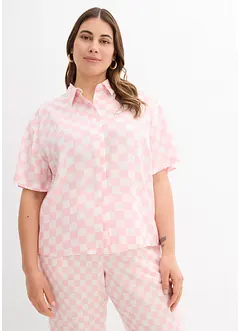 Blouse manches courtes à carreaux, bonprix