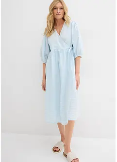 Robe portefeuille en matière texturée, bonprix