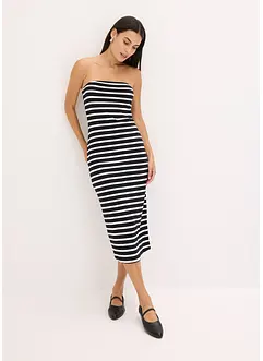 Robe bustier en matière côtelée, bonprix