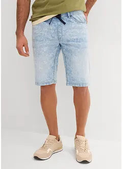 Bermuda taille élastiquée en léger denim, slim, bonprix