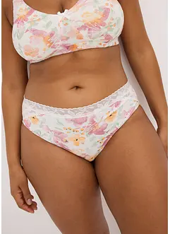 Lot de 5 slips Maxi coton et dentelle, bonprix