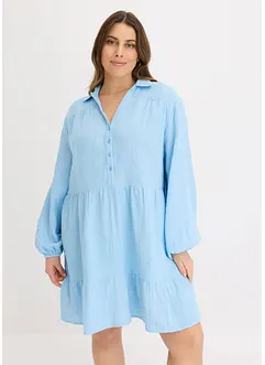 Robe courte étagée en gaze de coton, bonprix
