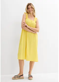 Robe en jersey crêpe gaufré, bonprix