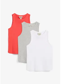 Lot de 3 débardeurs100% coton, bonprix