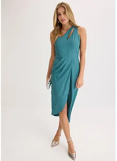 Robe en satin avec drapé, bonprix