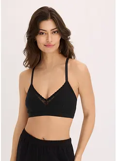 Lot de 2 soutiens-gorge bralette coton rembourrés sans armatures, bonprix