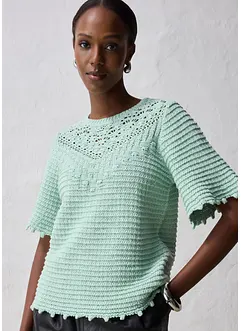 Pull ajouré avec lin, bonprix