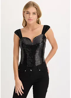 Body pailleté, bonprix