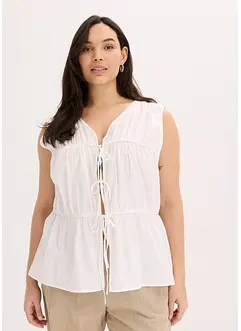 Blouse sans manches à volants et nœuds, bonprix