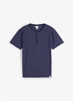 T-shirt à col Henley, 100% coton, bonprix