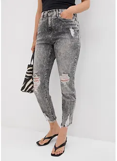 Jean Mom taille haute avec effets destroy, bonprix
