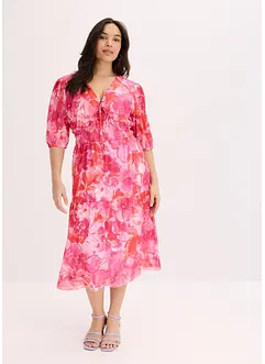 Robe midi en mesh imprimée, bonprix