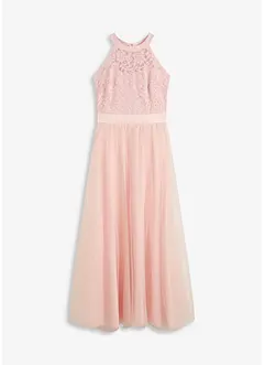 Robe longue avec dentelle et jupe en tulle, bonprix