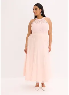 Robe longue avec dentelle et jupe en tulle, bonprix