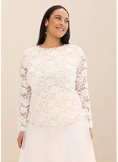 T-shirt manches longues en dentelle, bonprix