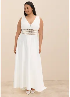 Robe de mariée en satin brillant et dentelle, bonprix