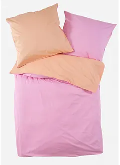 Parure de lit réversible en percale unie, bonprix