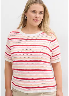 T-shirt en maille rayée, bonprix
