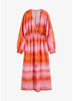 Robe midi en satin avec imprimé batik, bonprix