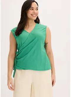 Haut esprit cache-cœur en jersey crêpe, bonprix