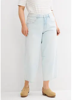 Jean balloon taille mi-haute, doux et raccourci, bonprix