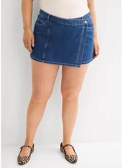 Jupe-short en jean, style portefeuille, bonprix