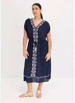 Robe midi bohème avec broderie, bonprix