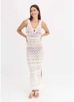 Robe longue aspect crochet, bonprix