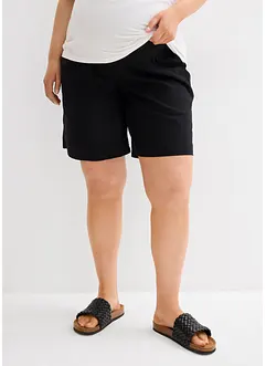 Short de grossesse 2en1 avec bandeau à rabattre, en lin et coton, bonprix