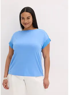 T-shirt en viscose avec dentelle, bonprix