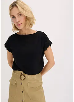 T-shirt en viscose avec dentelle, bonprix