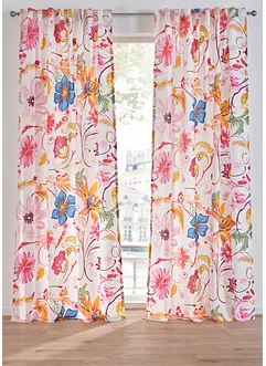 Voilage à imprimé floral en polyester recyclé (1 pce), bonprix